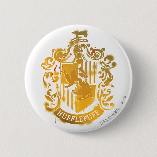Hufflepuff Crest - geplateerd Ronde Button 5,7 Cm (Voorkant)