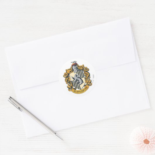 Hufflepuff Crest Ronde Sticker (Envelop)