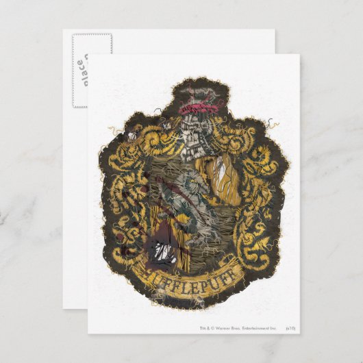 Hufflepuff Crest - vernietigd Briefkaart (Voorkant / Achterkant)
