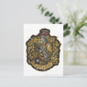 Hufflepuff Crest - vernietigd Briefkaart (Staand voorkant)