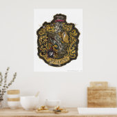 Hufflepuff Crest - vernietigd Poster (Keuken)
