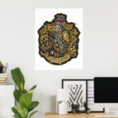 Hufflepuff Crest - vernietigd Poster (Thuiskantoor)
