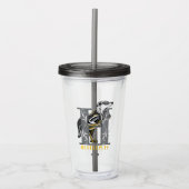 HUFFLEPUFF™ Crosshatched Emblem Acryl Drinkbeker (Voorkant)