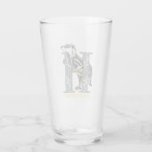HUFFLEPUFF™ Crosshatched Emblem Glas (Achterkant)