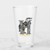 HUFFLEPUFF™ Crosshatched Emblem Glas (Voorkant)