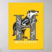 HUFFLEPUFF™ Crosshatched Emblem Poster (Voorkant)