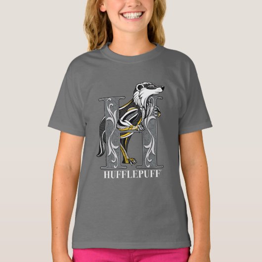 HUFFLEPUFF™ Crosshatched Emblem T-shirt (Voorkant)