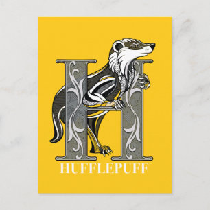 HUFFLEPUFF™ Crosshatched Emblem Uitnodiging Briefkaart