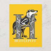 HUFFLEPUFF™ Crosshatched Emblem Uitnodiging Briefkaart (Voorkant)