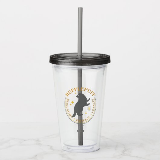 HUFFLEPUFF™ Das Huis Trots Badge Acryl Drinkbeker (Voorkant)