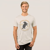 HUFFLEPUFF™ Dasbadge voor huis trots Tri-Blend Shirt (Voorkant volledig)