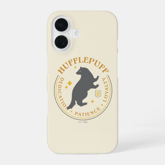HUFFLEPUFF™ Dasbadges voor Huis trots iPhone 16 Hoesje (Achterkant)