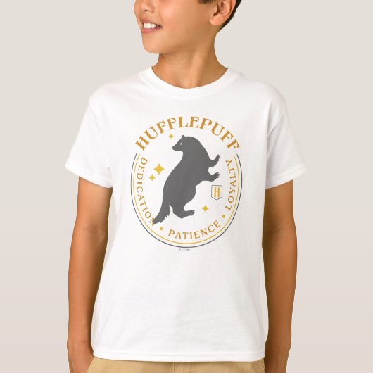 HUFFLEPUFF™ Dasbadges voor huis trots T-shirt (Voorkant)
