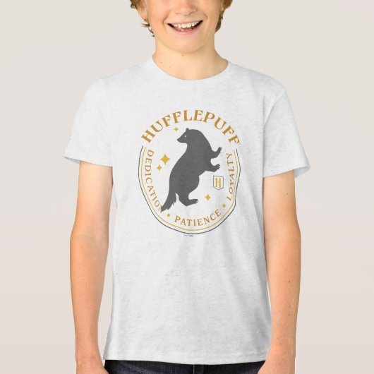 HUFFLEPUFF™ Dasborch Badges Tri-Blend Shirt (Voorkant)