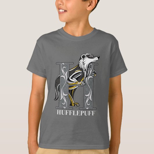 HUFFLEPUFF™ Gebroken embleem T-shirt (Voorkant)