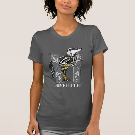 HUFFLEPUFF™ gekruisarcerd embleem T-shirt (Voorkant)