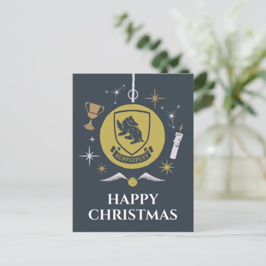 HUFFLEPUFF™ Holiday Bauble Graphic Feestdagenkaart (Staand voorkant)
