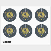 HUFFLEPUFF™ Holiday Bauble Graphic Ronde Sticker (Vel)