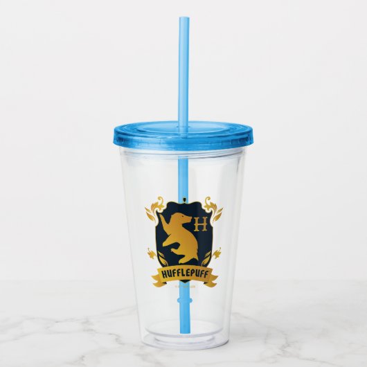  HUFFLEPUFF™ House Crest Acryl Drinkbeker (Voorkant)