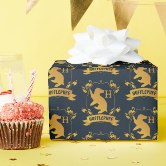 HUFFLEPUFF™ House Crest Cadeaupapier (Verjaardagsfeest)
