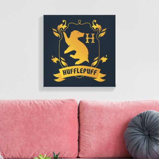  HUFFLEPUFF™ House Crest Canvas Afdruk (Insitu (Woonkamer))