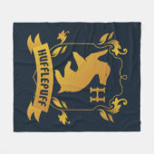  HUFFLEPUFF™ House Crest Fleece Deken (Voorkant (Horizontaal))