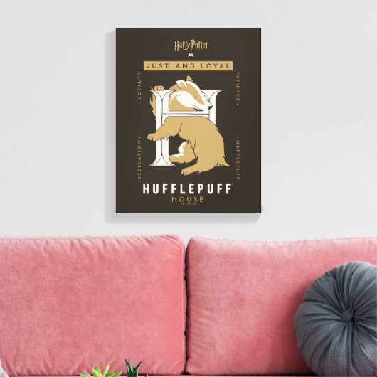 HUFFLEPUFF™ Huis gewoon en loyaal Canvas Afdruk (Insitu (Woonkamer))
