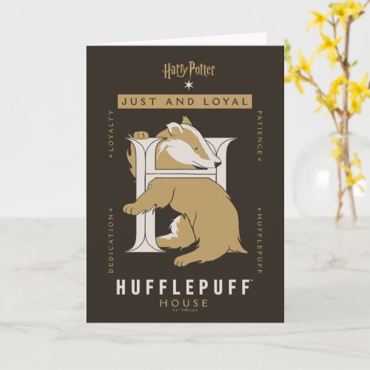 HUFFLEPUFF™ Huis gewoon en loyaal Kaart (Gele Bloem)