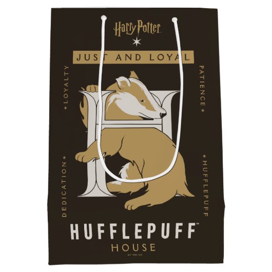 HUFFLEPUFF™ Huis gewoon en loyaal Medium Cadeauzakje (Achterkant)