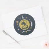 HUFFLEPUFF™ Kerstbal Grafiek Ronde Sticker (Envelop)
