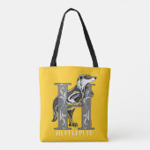 HUFFLEPUFF™ Kruisgearceerd embleem Tote Bag (Achterkant)