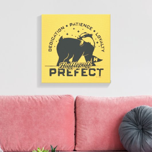 HUFFLEPUFF™ Prefect-badge Canvas Afdruk (Insitu (Woonkamer))