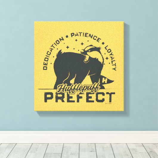HUFFLEPUFF™ Prefect-badge Canvas Afdruk (Insitu (Houten vloer))