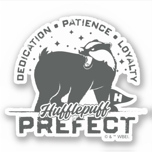 HUFFLEPUFF™ Prefect-badge Sticker (Voorkant)