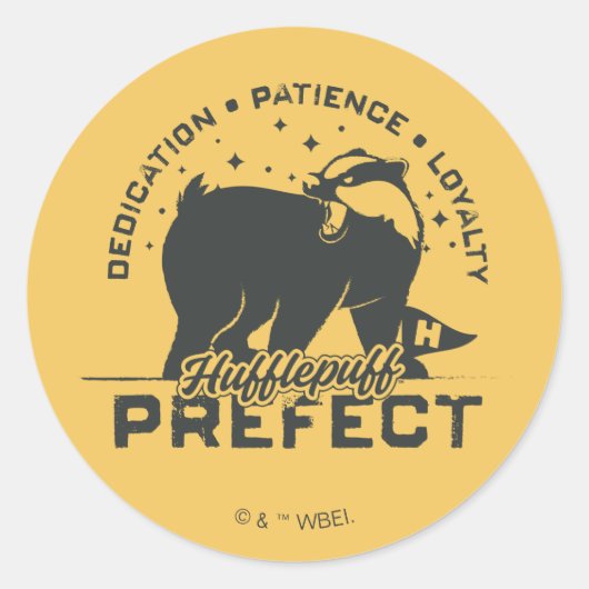 HUFFLEPUFF™-prefectbadge Ronde Sticker (Voorkant)