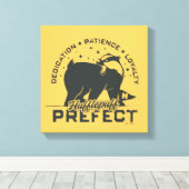 HUFFLEPUFF™-prefectenbadge Canvas Afdruk (Insitu (Houten vloer))