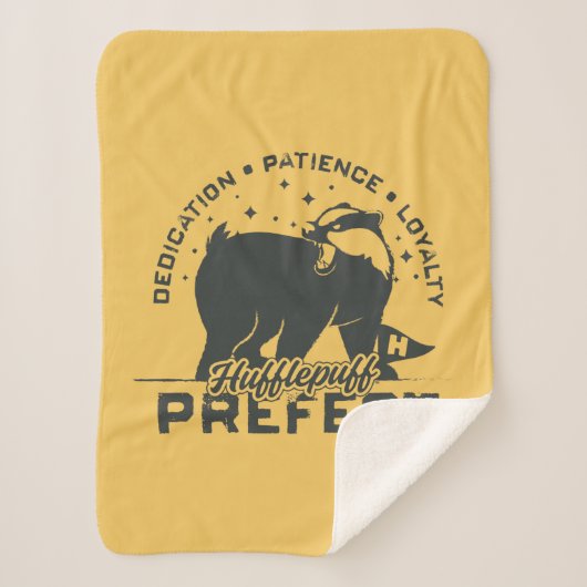 HUFFLEPUFF™-prefectenbadge Sherpa Deken (Voorkant)