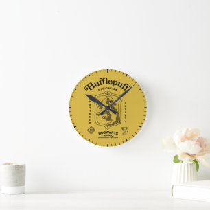 HUFFLEPUFF™ Toewijding Geduld Loyaliteit Wapen Ronde Klok