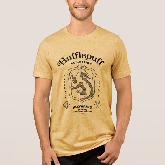 HUFFLEPUFF™ Toewijding Geduld Loyaliteit Wapenembl Tri-Blend Shirt (Voorkant)