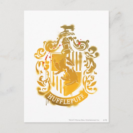 Hufflepuff Wapen - Gespat Briefkaart (Voorkant)