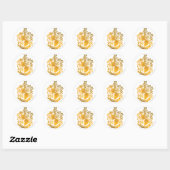 Hufflepuff Wapen - Gespat Ronde Sticker (Vel)