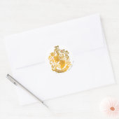 Hufflepuff Wapen - Gespat Ronde Sticker (Envelop)