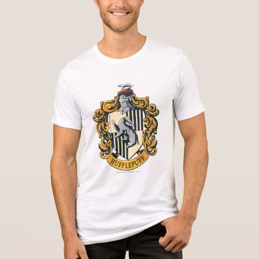 Hufflepuff Wapen Tri-Blend Shirt (Voorkant)