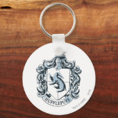 Hufflepuff Wapenschild Blauw Sleutelhanger (Voorkant)
