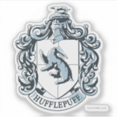 Hufflepuff Wapenschild Blauw Sticker (Voorkant)