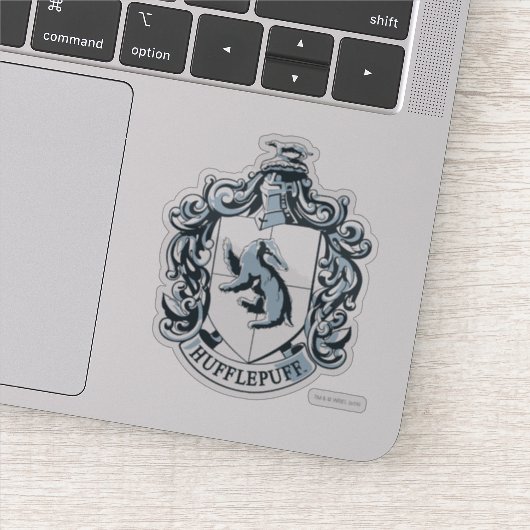 Hufflepuff Wapenschild Blauw Sticker (Detail)