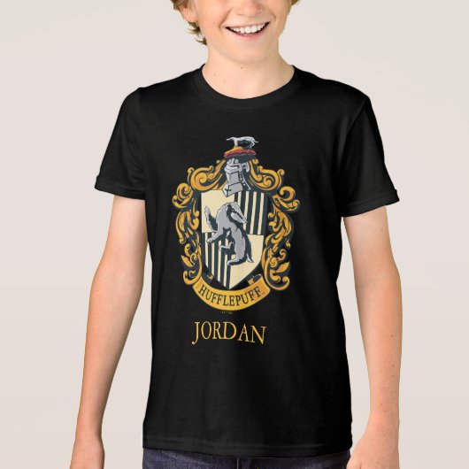 Hufflepuff Wapenschild Tri-Blend Shirt (Voorkant)