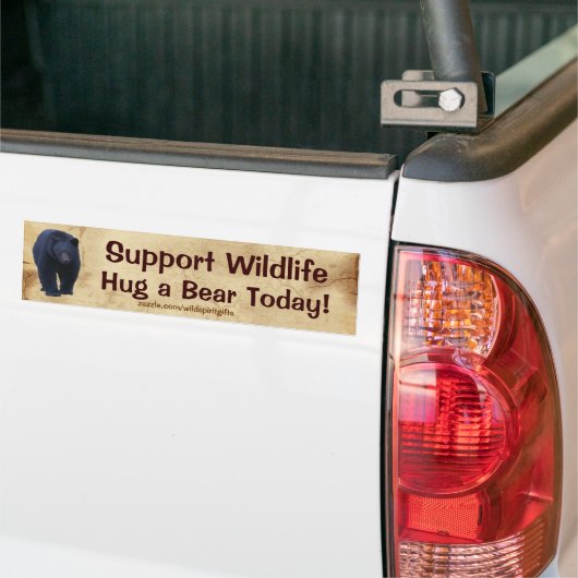 HUG A BEER Wildlife Support Funny Bumpersticker (Op Truck)
