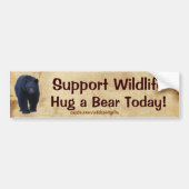 HUG A BEER Wildlife Support Funny Bumpersticker (Voorkant)