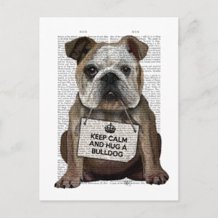 Hug a Bulldog Briefkaart